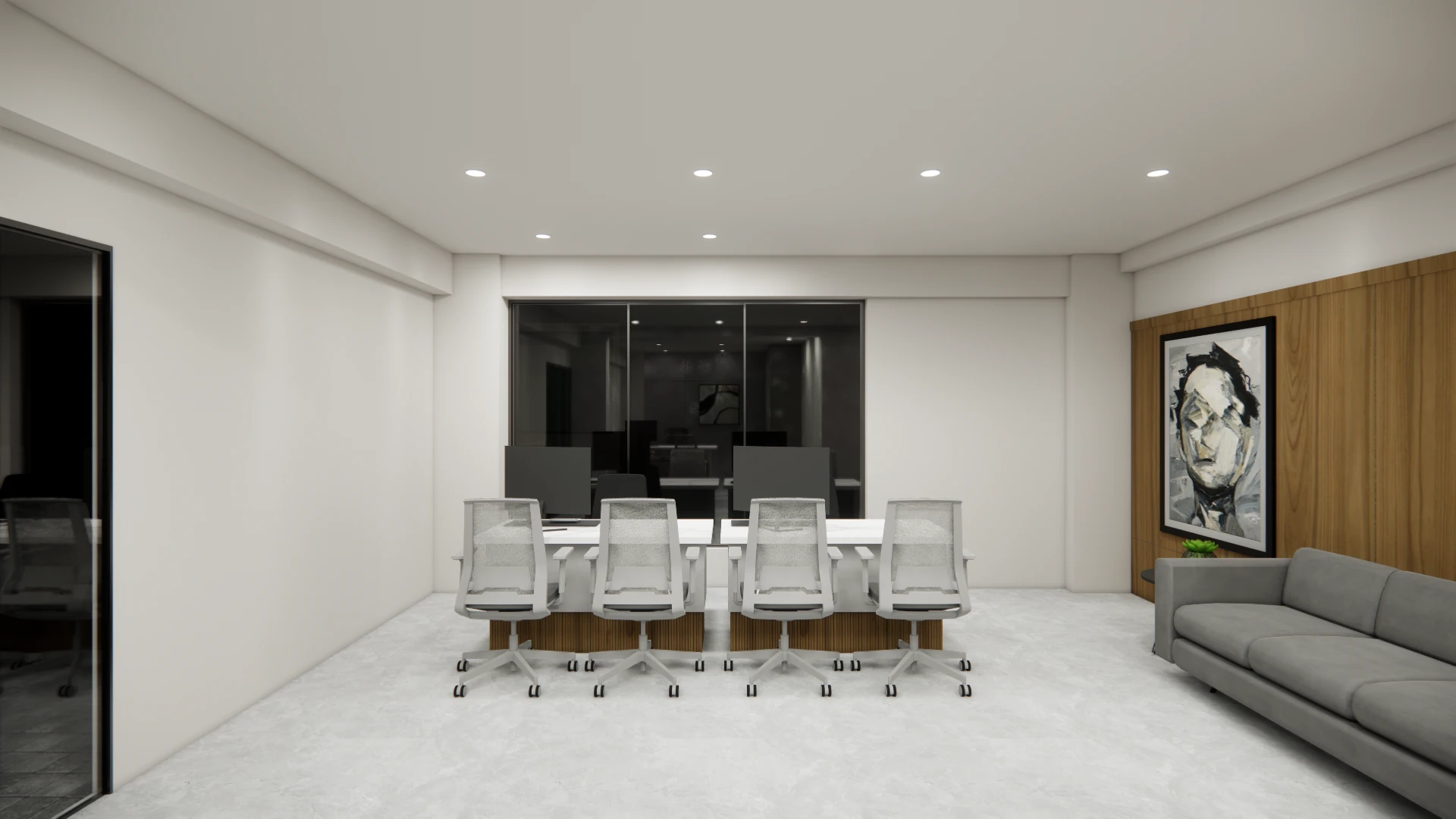 Reception and front desk at Areca PG, Ahmedabad