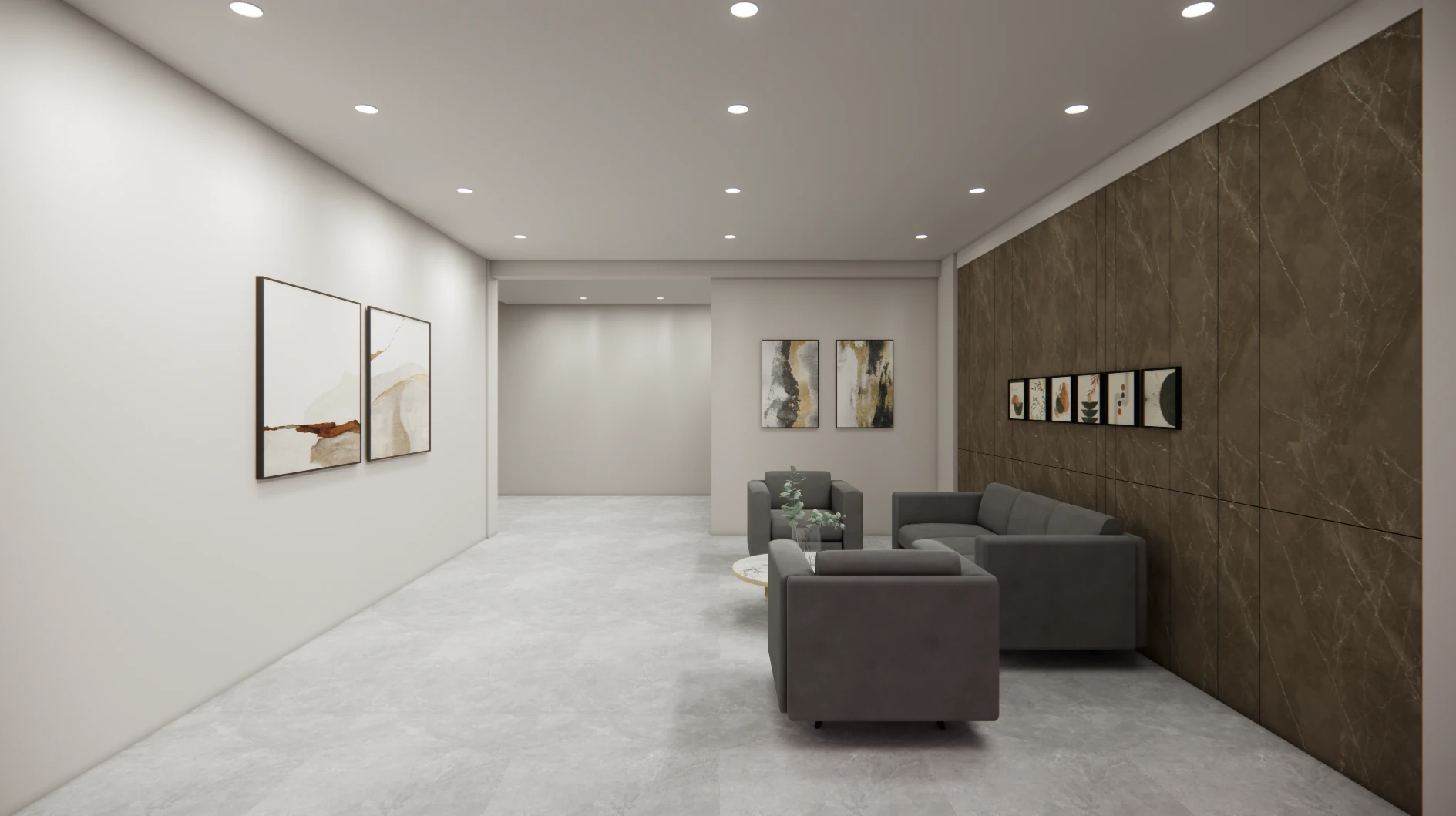 Foyer and entrance lobby at Areca PG, Ahmedabad
