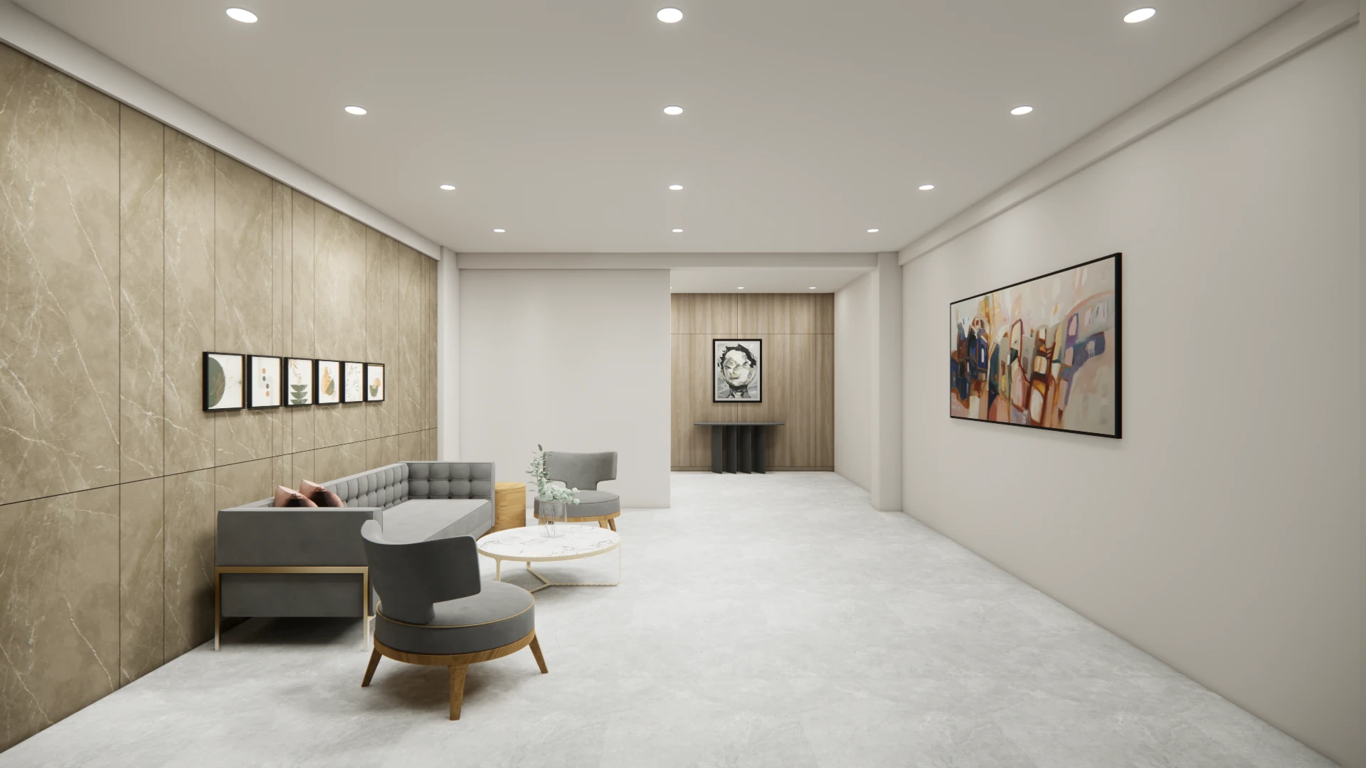 Lobby and common space at Areca PG &mdash; co-living for students & professionals, Ahmedabad