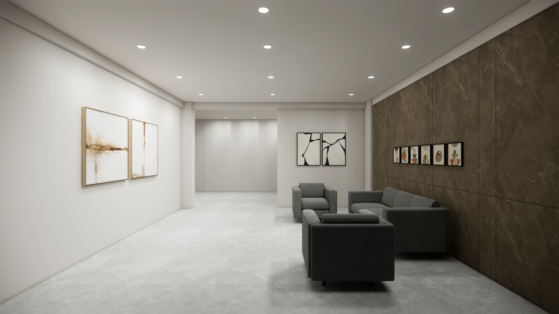 Welcoming entrance lobby at Areca by The Vatika, SG Highway Ahmedabad