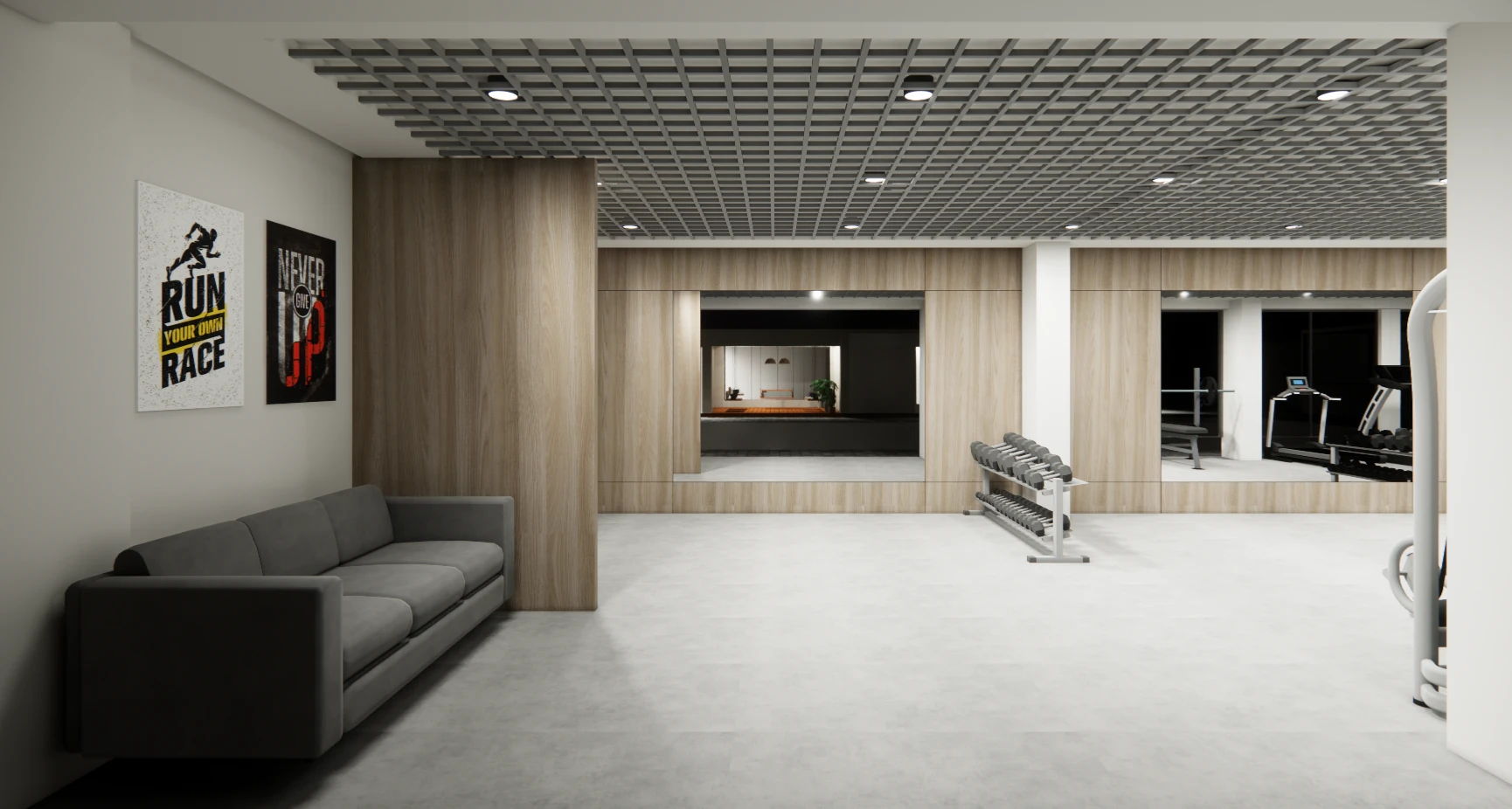 On-site gym and fitness centre at Areca by The Vatika PG, Ahmedabad