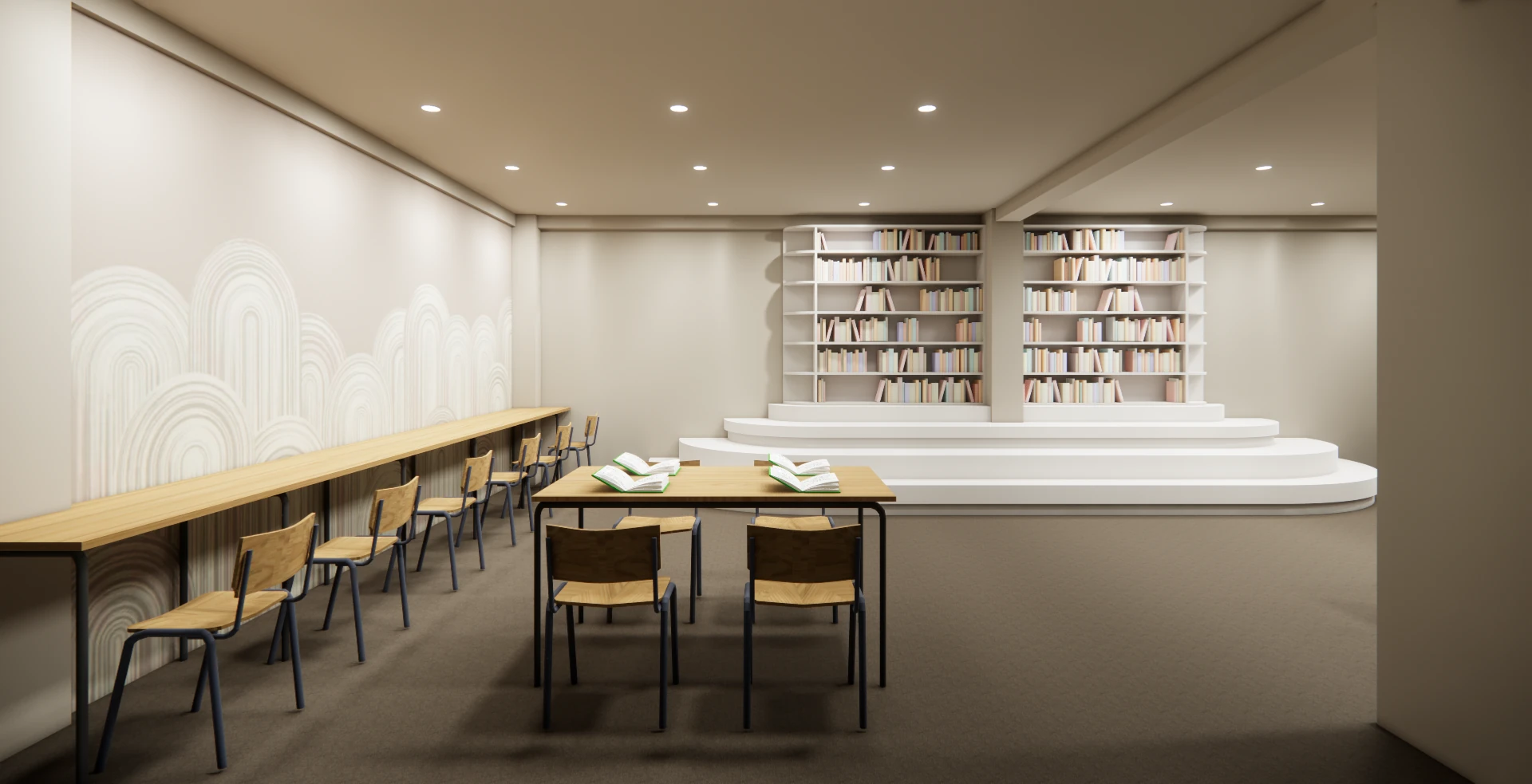 Study library at Areca PG, Ahmedabad