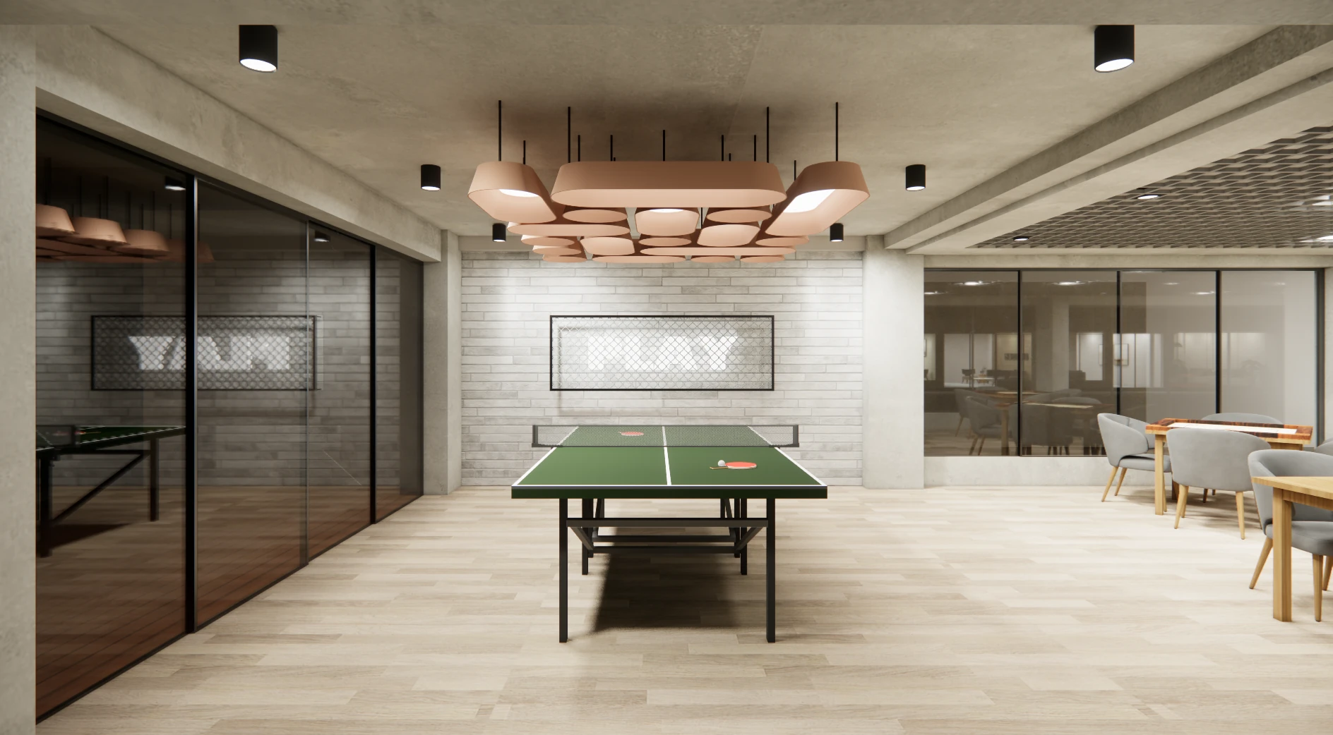 Indoor games area at Areca PG