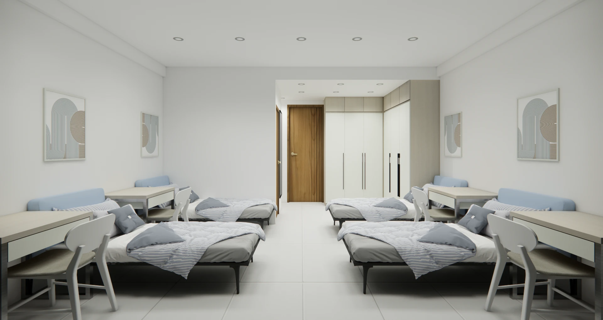 Quad sharing room at Areca PG, Ahmedabad