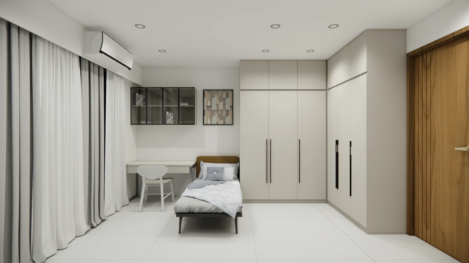 Twin sharing room at Areca PG, Ahmedabad