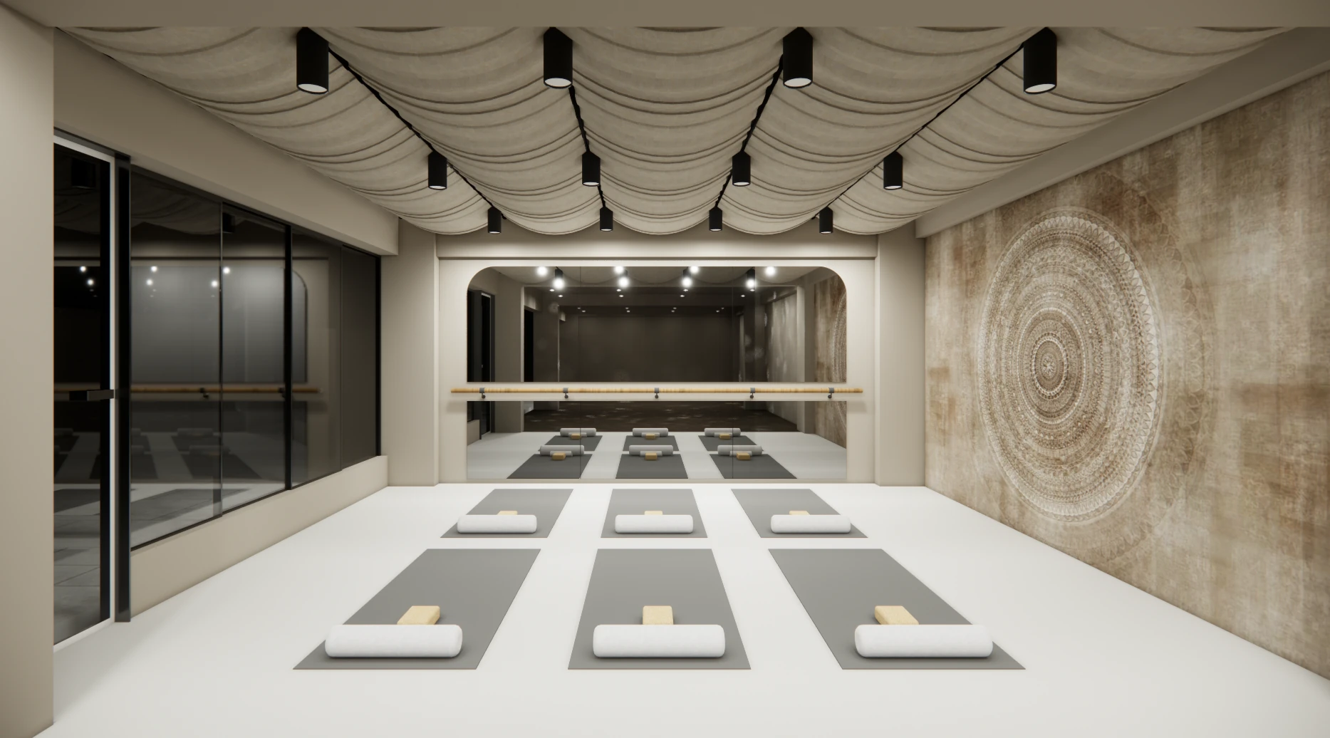 Morning yoga session at Areca PG